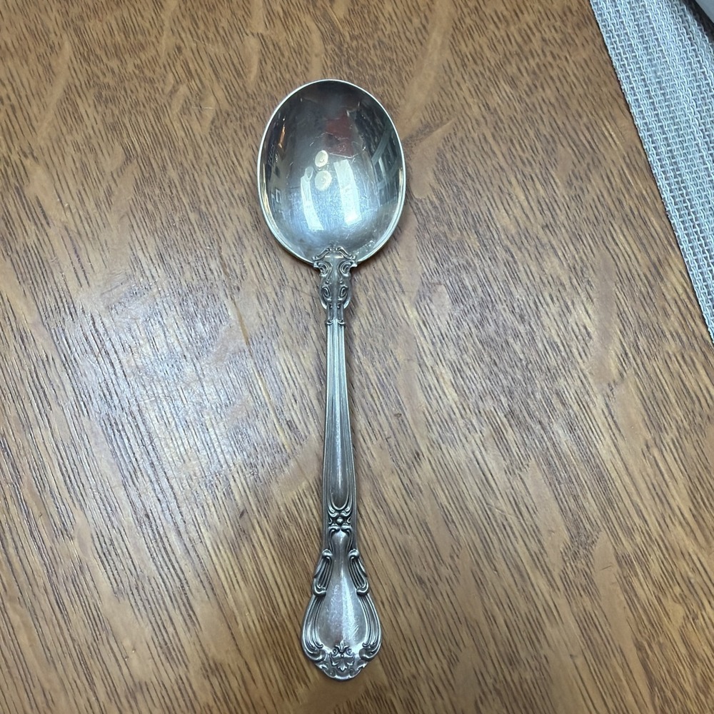 Gorham Chantilly Sterling Silver Round Bowl Soup Spoon 6 3/8" 35g Excellent